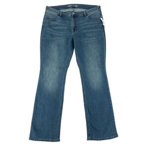 Old Navy Wow Boot Cut Jeans Womena Size 16 Blue Stretch Cotton Blend Denim New